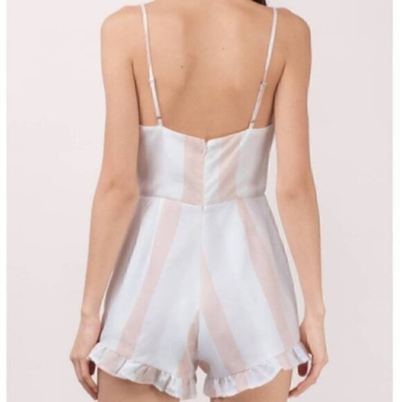 Pink Striped Print romper - Picture 3 of 3